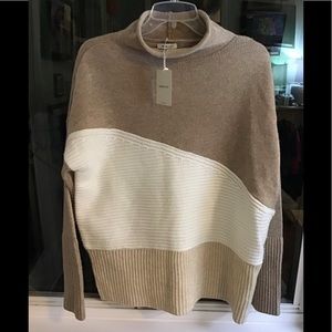 NWT ladies maudevivante tri colored sweater size L